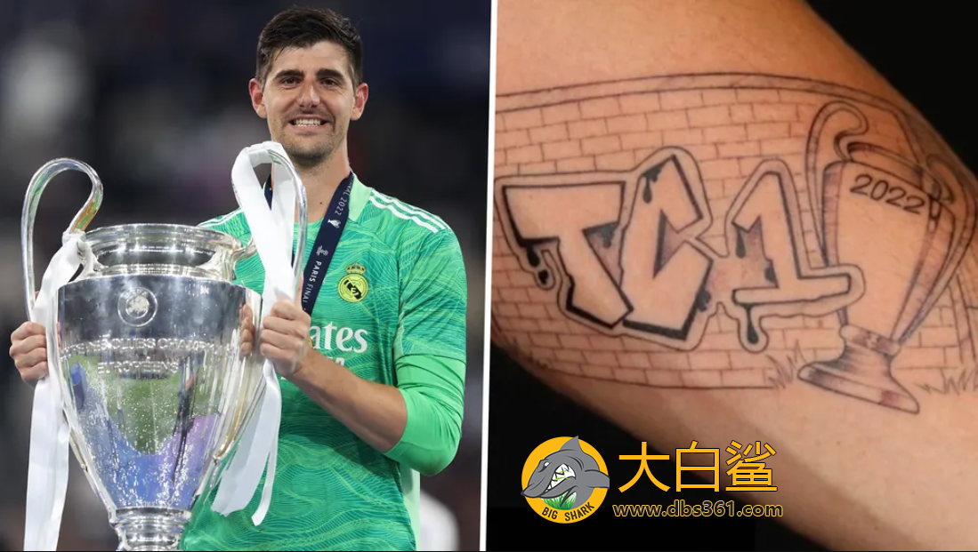 库尔图瓦获得“砖墙”纹身，以纪念皇家马德里在冠军联赛中战胜利物浦